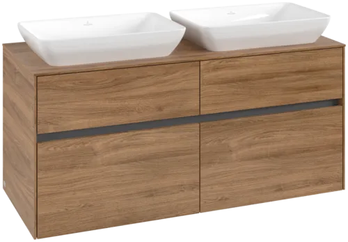 VILLEROY BOCH Toaletní skříňka Collaro, 4 výsuvy, 1200 x 548 x 500 mm, dub Kansas / dub Kansas #C11500RH