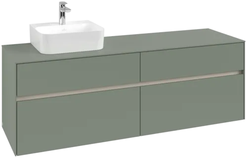 VILLEROY BOCH Toaletní skříňka Collaro, 4 výsuvy, 1600 x 548 x 500 mm, Soft Green / Soft Green #C10500AF