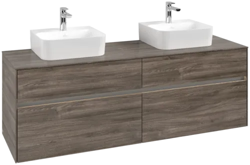 VILLEROY BOCH Toaletní skříňka Collaro, s osvětlením, 4 výsuvy, 1600 x 548 x 500 mm, Kamenný dub / Kamenný dub #C107B0RK