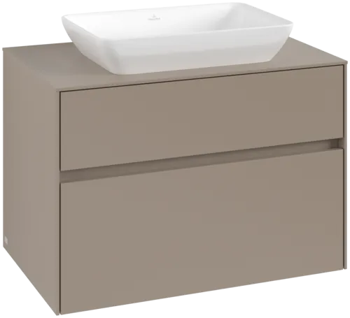 VILLEROY BOCH Toaletní skříňka Collaro, s osvětlením, 2 výsuvy, 800 x 548 x 500 mm, taupe / taupe #C108B0VM