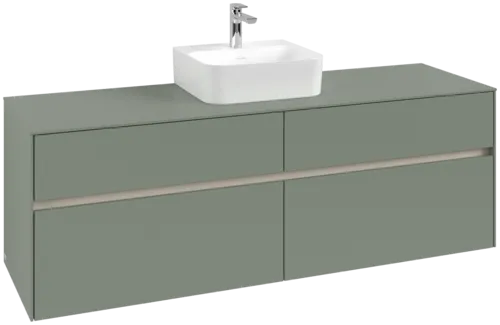 VILLEROY BOCH Toaletní skříňka Collaro, 4 výsuvy, 1600 x 548 x 500 mm, Soft Green / Soft Green #C10400AF