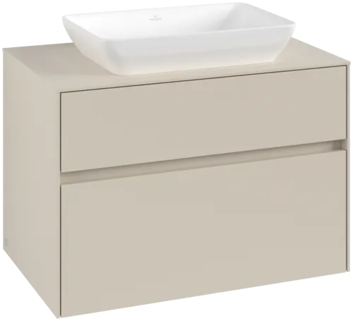 VILLEROY BOCH Toaletní skříňka Collaro, s osvětlením, 2 výsuvy, 800 x 548 x 500 mm, Cashmere Grey / Cashmere Grey #C108B0VN