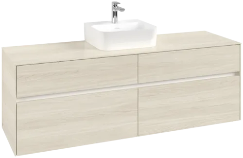 VILLEROY BOCH Toaletní skříňka Collaro, 4 výsuvy, 1600 x 548 x 500 mm, bílý dub / bílý dub #C10400AA