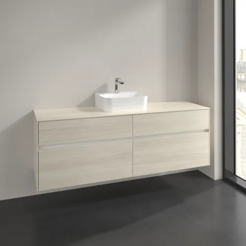 VILLEROY BOCH Toaletní skříňka Collaro, 4 výsuvy, 1600 x 548 x 500 mm, bílý dub / bílý dub #C10400AA, obrázek 2