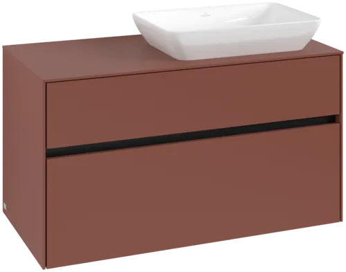 VILLEROY BOCH Toaletní skříňka Collaro, 2 výsuvy, 1000 x 548 x 500 mm, vínově červená / vínově červená #C11100AH