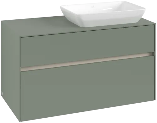 VILLEROY BOCH Toaletní skříňka Collaro, 2 výsuvy, 1000 x 548 x 500 mm, Soft Green / Soft Green #C11100AF