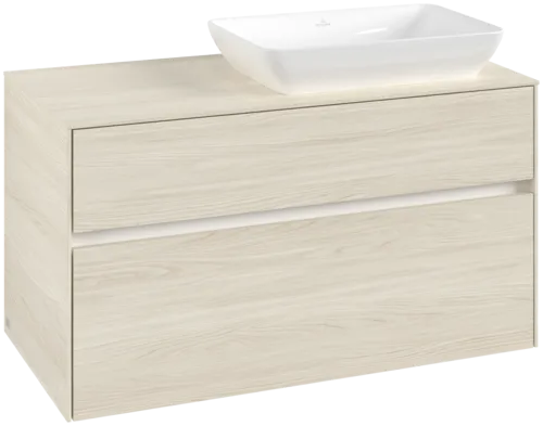 VILLEROY BOCH Toaletní skříňka Collaro, 2 výsuvy, 1000 x 548 x 500 mm, bílý dub / bílý dub #C11100AA