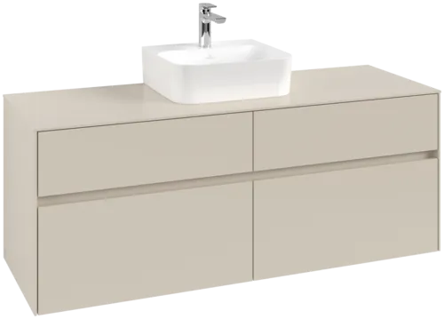 VILLEROY BOCH Toaletní skříňka Collaro, 4 výsuvy, 1400 x 548 x 500 mm, Cashmere Grey / Cashmere Grey #C10000VN