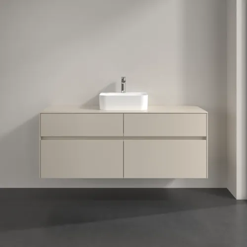 VILLEROY BOCH Toaletní skříňka Collaro, 4 výsuvy, 1400 x 548 x 500 mm, Cashmere Grey / Cashmere Grey #C10000VN, obrázek 3