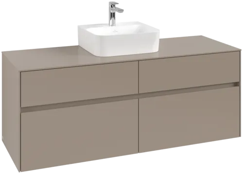 VILLEROY BOCH Toaletní skříňka Collaro, 4 výsuvy, 1400 x 548 x 500 mm, taupe / taupe #C10000VM