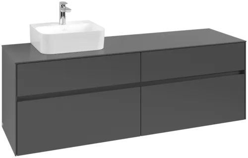 VILLEROY BOCH Toaletní skříňka Collaro, s osvětlením, 4 výsuvy, 1600 x 548 x 500 mm, Grafit / Grafit #C105B0VR