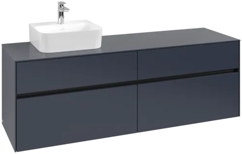 VILLEROY BOCH Toaletní skříňka Collaro, s osvětlením, 4 výsuvy, 1600 x 548 x 500 mm, Marine Blue / Marine Blue #C105B0VQ
