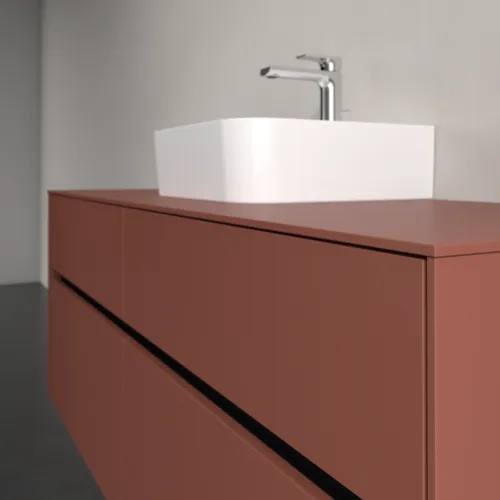 VILLEROY BOCH Toaletní skříňka Collaro, s osvětlením, 4 výsuvy, 1400 x 548 x 500 mm, Vínově červená / Vínově červená #C100B0AH, obrázek 6
