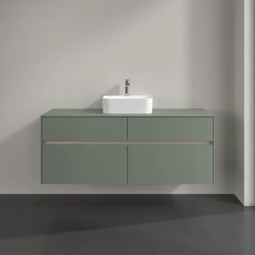 VILLEROY BOCH Toaletní skříňka Collaro, s osvětlením, 4 výsuvy, 1400 x 548 x 500 mm, Soft Green / Soft Green #C100B0AF, obrázek 3