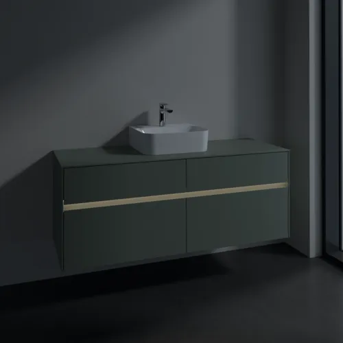 VILLEROY BOCH Toaletní skříňka Collaro, s osvětlením, 4 výsuvy, 1400 x 548 x 500 mm, Soft Green / Soft Green #C100B0AF, obrázek 5
