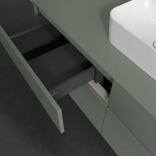 VILLEROY BOCH Toaletní skříňka Collaro, s osvětlením, 4 výsuvy, 1400 x 548 x 500 mm, Soft Green / Soft Green #C100B0AF, obrázek 8