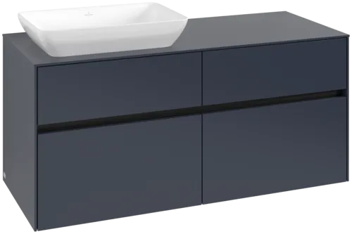 VILLEROY BOCH Toaletní skříňka Collaro, s osvětlením, 4 výsuvy, 1200 x 548 x 500 mm, Marine Blue / Marine Blue #C113B0VQ