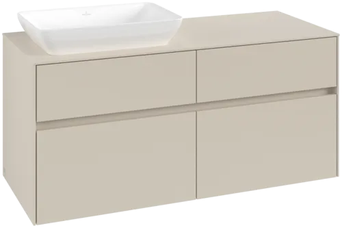 VILLEROY BOCH Toaletní skříňka Collaro, s osvětlením, 4 výsuvy, 1200 x 548 x 500 mm, Cashmere Grey / Cashmere Grey #C113B0VN