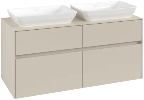VILLEROY BOCH Toaletní skříňka Collaro, 4 výsuvy, 1200 x 548 x 500 mm, Cashmere Grey / Cashmere Grey #C11500VN