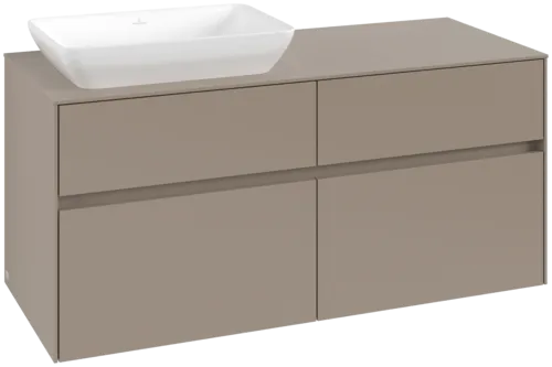 VILLEROY BOCH Toaletní skříňka Collaro, s osvětlením, 4 výsuvy, 1200 x 548 x 500 mm, taupe / taupe #C113B0VM