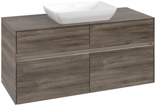 VILLEROY BOCH Toaletní skříňka Collaro, s osvětlením, 4 výsuvy, 1200 x 548 x 500 mm, Kamenný dub / Kamenný dub #C112B0RK