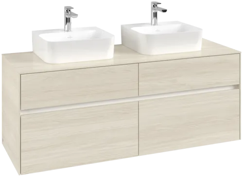 VILLEROY BOCH Toaletní skříňka Collaro, 4 výsuvy, 1400 x 548 x 500 mm, bílý dub / bílý dub #C10300AA