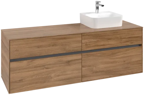 VILLEROY BOCH Toaletní skříňka Collaro, 4 výsuvy, 1600 x 548 x 500 mm, dub Kansas / dub Kansas #C10600RH