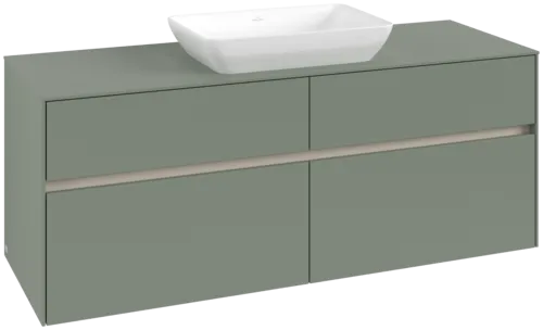 VILLEROY BOCH Toaletní skříňka Collaro, s osvětlením, 4 výsuvy, 1400 x 548 x 500 mm, Soft Green / Soft Green #C116B0AF