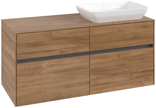 VILLEROY BOCH Toaletní skříňka Collaro, 4 výsuvy, 1200 x 548 x 500 mm, dub Kansas / dub Kansas #C11400RH