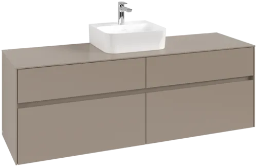 VILLEROY BOCH Toaletní skříňka Collaro, s osvětlením, 4 výsuvy, 1600 x 548 x 500 mm, taupe / taupe #C104B0VM