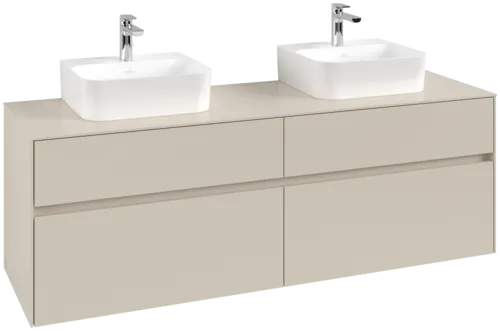 VILLEROY BOCH Toaletní skříňka Collaro, 4 výsuvy, 1600 x 548 x 500 mm, Cashmere Grey / Cashmere Grey #C10700VN