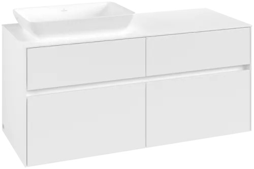 VILLEROY BOCH Toaletní skříňka Collaro, 4 výsuvy, 1200 x 548 x 500 mm, bílá matná / bílá matná #C11300MS