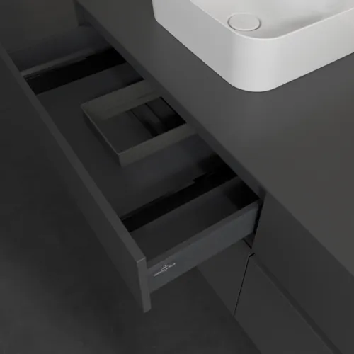 VILLEROY BOCH Toaletní skříňka Collaro, 4 výsuvy, 1600 x 548 x 500 mm, grafitová / grafitová #C10700VR, obrázek 7