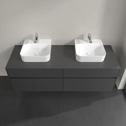 VILLEROY BOCH Toaletní skříňka Collaro, 4 výsuvy, 1600 x 548 x 500 mm, grafitová / grafitová #C10700VR, obrázek 4