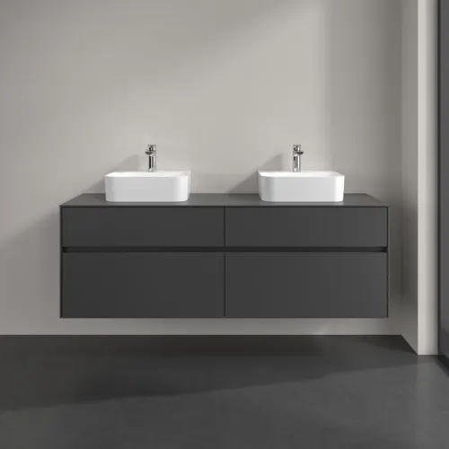 VILLEROY BOCH Toaletní skříňka Collaro, 4 výsuvy, 1600 x 548 x 500 mm, grafitová / grafitová #C10700VR, obrázek 3
