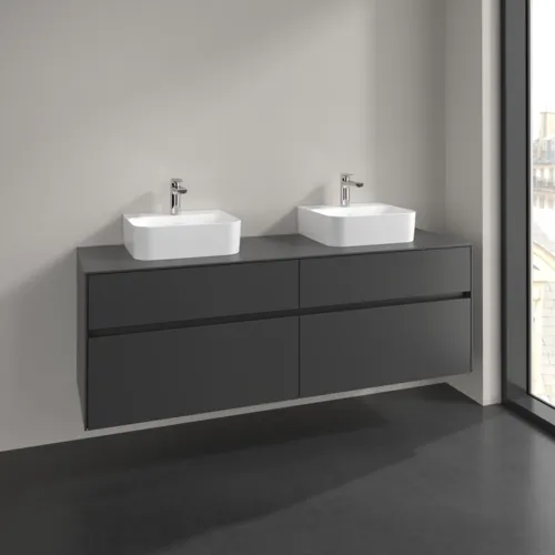 VILLEROY BOCH Toaletní skříňka Collaro, 4 výsuvy, 1600 x 548 x 500 mm, grafitová / grafitová #C10700VR, obrázek 2