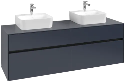 VILLEROY BOCH Toaletní skříňka Collaro, 4 výsuvy, 1600 x 548 x 500 mm, Marine Blue / Marine Blue #C10700VQ