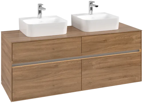 VILLEROY BOCH Toaletní skříňka Collaro, s osvětlením, 4 výsuvy, 1400 x 548 x 500 mm, dub Kansas / dub Kansas #C103B0RH