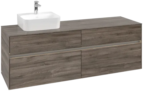 VILLEROY BOCH Toaletní skříňka Collaro, s osvětlením, 4 výsuvy, 1600 x 548 x 500 mm, Kamenný dub / Kamenný dub #C105B0RK