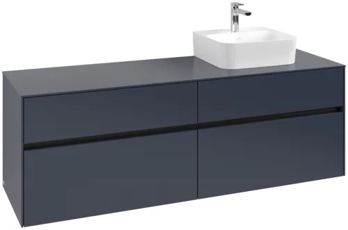 VILLEROY BOCH Toaletní skříňka Collaro, s osvětlením, 4 výsuvy, 1600 x 548 x 500 mm, Marine Blue / Marine Blue #C106B0VQ