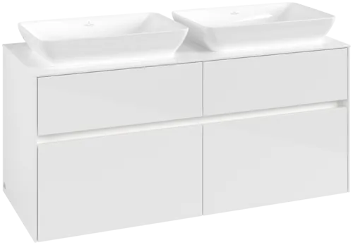 VILLEROY BOCH Collaro toaletní skříňka, s osvětlením, 4 výsuvy, 1200 x 548 x 500 mm, lesklá bílá / lesklá bílá #C115B0DH