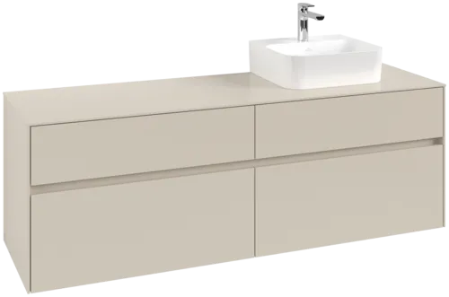 VILLEROY BOCH Toaletní skříňka Collaro, s osvětlením, 4 výsuvy, 1600 x 548 x 500 mm, Cashmere Grey / Cashmere Grey #C106B0VN