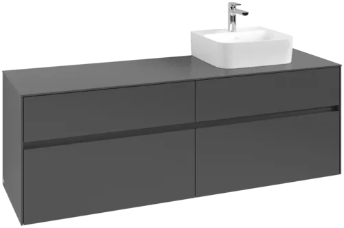 VILLEROY BOCH Toaletní skříňka Collaro, s osvětlením, 4 výsuvy, 1600 x 548 x 500 mm, Grafit / Grafit #C106B0VR