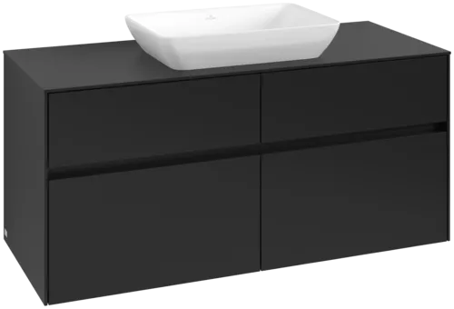 VILLEROY BOCH Toaletní skříňka Collaro, s osvětlením, 4 výsuvy, 1200 x 548 x 500 mm, Volcano Black / Volcano Black #C112B0VL