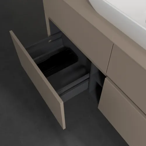 VILLEROY BOCH Toaletní skříňka Collaro, s osvětlením, 4 výsuvy, 1200 x 548 x 500 mm, taupe / taupe #C112B0VM, obrázek 7