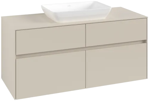 VILLEROY BOCH Toaletní skříňka Collaro, s osvětlením, 4 výsuvy, 1200 x 548 x 500 mm, Cashmere Grey / Cashmere Grey #C112B0VN