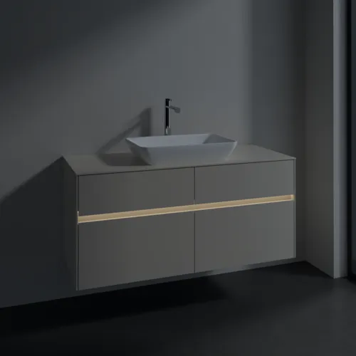 VILLEROY BOCH Toaletní skříňka Collaro, s osvětlením, 4 výsuvy, 1200 x 548 x 500 mm, Cashmere Grey / Cashmere Grey #C112B0VN, obrázek 5
