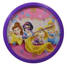 Obrázek Nástěnné hodiny Disney motiv - čtyři princezny, průměr 25 cm