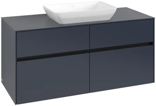 VILLEROY BOCH Toaletní skříňka Collaro, s osvětlením, 4 výsuvy, 1200 x 548 x 500 mm, Marine Blue / Marine Blue #C112B0VQ