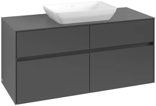 VILLEROY BOCH Collaro toaletní skříňka, s osvětlením, 4 výsuvy, 1200 x 548 x 500 mm, Grafit / Grafit #C112B0VR